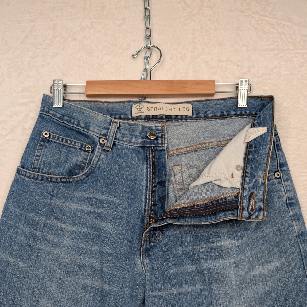 VTG Arizona Jeans Men's 32x29.5 Blue Straight Skater Streetwear Baggy Loose Y2K
